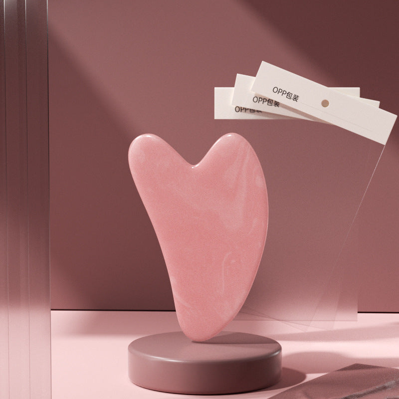 Rose Quartz Facial Roller and Gua Sha Glow Set