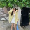 Ginham Long Sleeve Shirt Yellow/ Blue