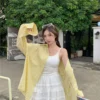 Ginham Long Sleeve Shirt Yellow/ Blue