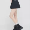 Middle Waist Pleated Skirt
