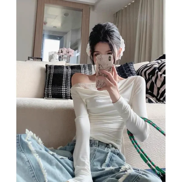 Mix Laces Long Sleeve Top