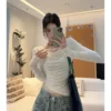 Mix Laces Long Sleeve Top