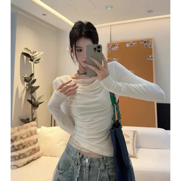 Mix Laces Long Sleeve Top