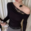 Mix Laces Long Sleeve Top