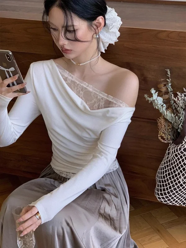 Mix Laces Long Sleeve Top