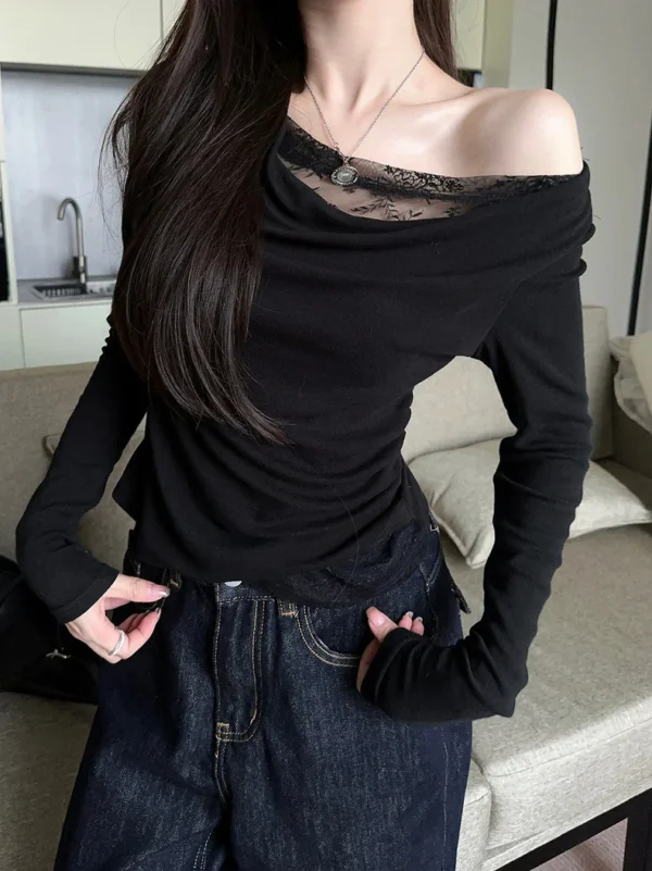 Mix Laces Long Sleeve Top