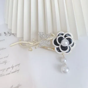 B.webp Tassel Twist Hair Clip Back Head Simple One-word Clip B