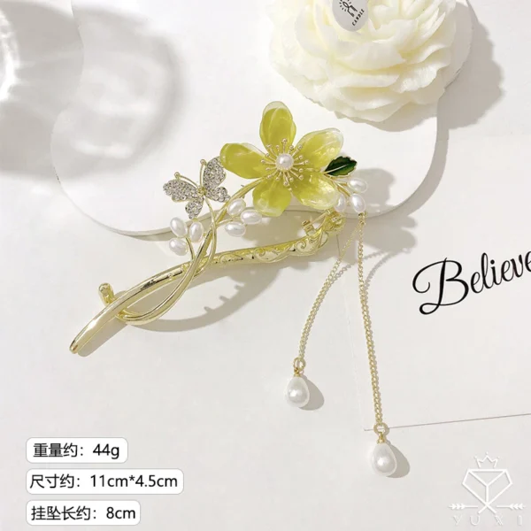 E.webp Tassel Twist Hair Clip Back Head Simple One-word Clip E