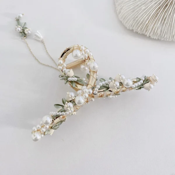 F.webp Tassel Twist Hair Clip Back Head Simple One-word Clip F
