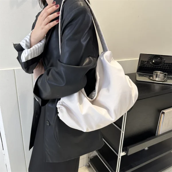 cn-11134301-7r98o-lp0ijp4ulftodc.webp Fashion Solid Color Large Capacity All-Match Tote Bag Shoulder Commuter Bag