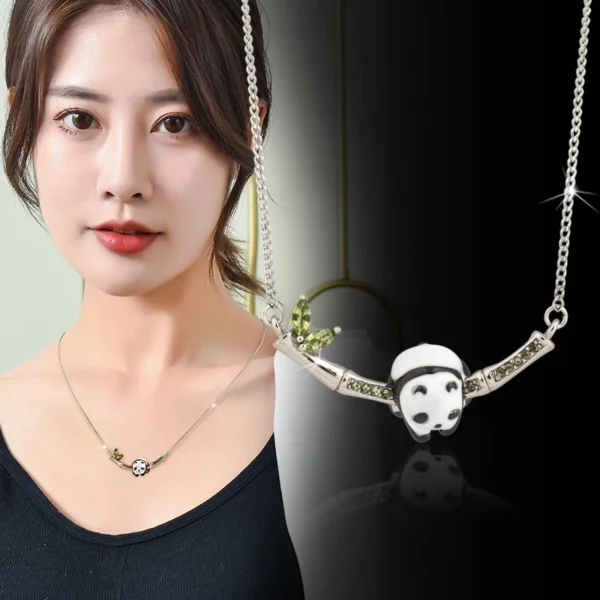 sg-11134201-7rblp-lnlb7kigvh2pb0.webp Cute Fun Panda Necklace Female Titanium Steel Non-Fading