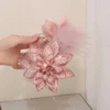 sg-11134201-7rfgo-m325ubf4gh6k41.webp Brocade Autumn Winter New Style Flash Diamond Flower Shark Clip Super Fairy Feather Clip Back Head Princess Hair Clip